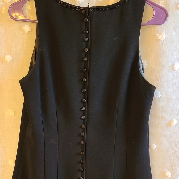 Vintage 90s 6 Asymmetrical Black Cocktail Dress Sequins Formal size 6 - Picture 3 of 10